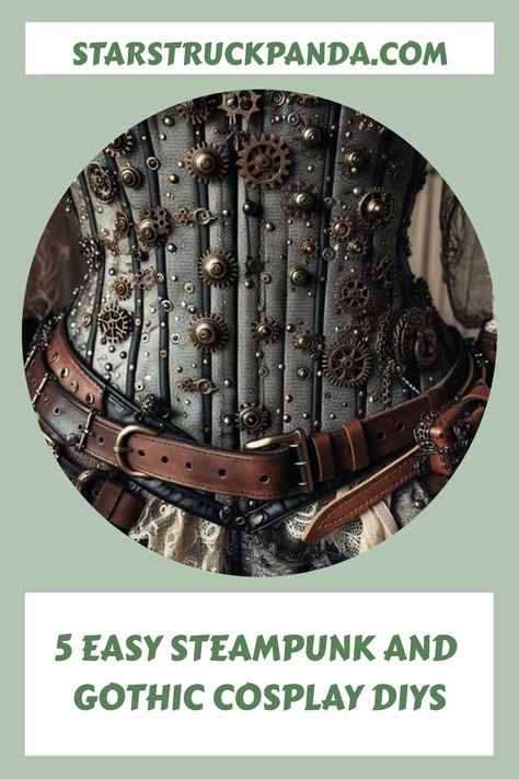 Did you know that over 70% of cosplayers enjoy creating their own costumes and accessories? Imagine the satisfaction of crafting unique steampunk and gothic pieces that perfectly reflect your style. Steampunk Corset Diy, Diy Steampunk Accessories, Diy Steampunk Costume, Steampunk Fashion Diy, Steampunk Diy Costume, Steam Punk Diy, Steampunk Outfits Women, Corset Diy, Steampunk Halloween Costumes