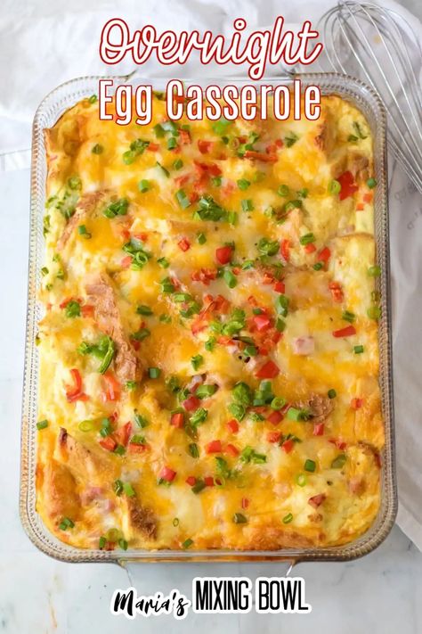 This overnight egg casserole is an easy, hearty breakfast that you can prepare the night before and just pop in the oven in the morning. Easy Overnight Egg Casserole, Overnight Egg Casserole Recipes, Overnight Egg Bake Casserole, Overnight Egg Bake, Overnight Egg Casserole, Slow Cooker Macaroni And Cheese Recipe, Slow Cooker Macaroni And Cheese, Slow Cooker Macaroni, Eggs Casserole