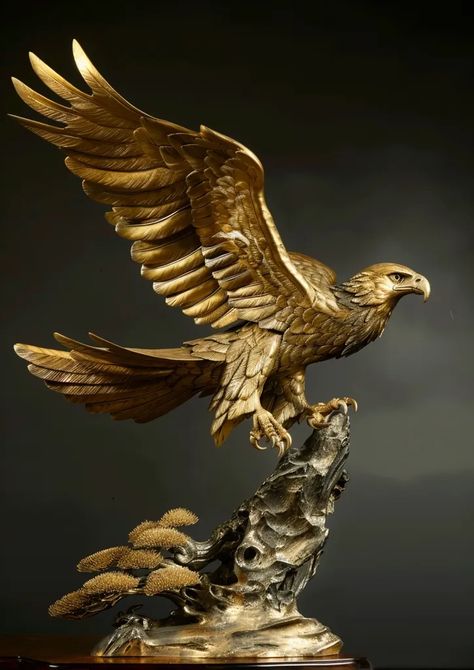 ->> more details in ai-img-gen.com Flame Sculpture, Nature Watercolor Art, Eagle Sculpture, Carved Wooden Animals, Eagle Statue, Eagle Painting, Eagle Pictures, Eagle Feathers, Art Photography Portrait