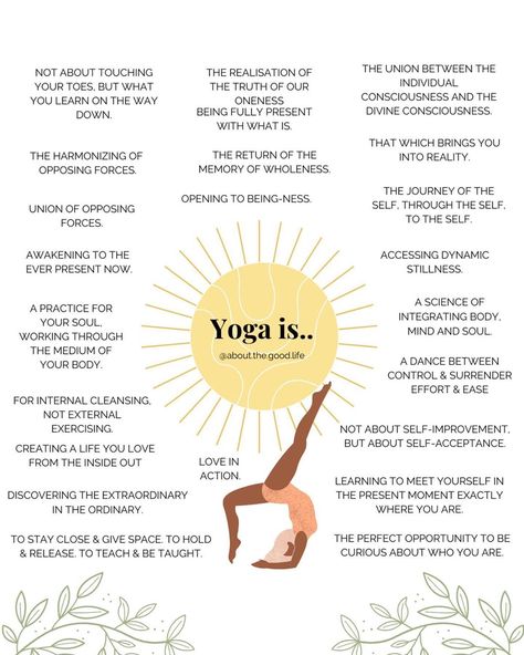 Yoga Practice For Beginners, What Does Yoga Do For You, Yoga Terms And Meanings, Yoga Themes Inspiration, Yoga Teacher Instagram, Yoga Meaning, Yoga Teacher Aesthetic, Yoga Quotes Inspirational, Yoga Teacher Quotes