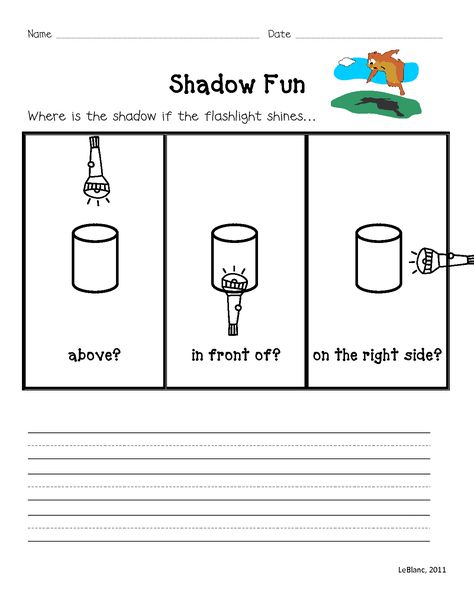 Shadow Fun Light And Shadow Worksheets, Shadow Kindergarten Activities, Light And Shadow Lesson Plans, Shadow Lessons For First Grade, Shadow Worksheet, Scope Of Work Template, Shadow Lessons, Shadow Experiments, Ks2 Science