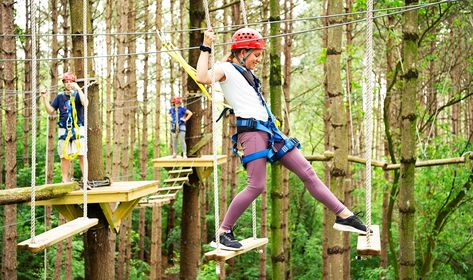 Top Wisconsin High Ropes Course | Lake Geneva Ziplines & Adventures Ropes Course Outfit, Lake Geneva Wisconsin, High Ropes Course, Challenge Course, Ropes Course, Walking Paths, Lake Geneva, Mountain Bike Trails, Dress Appropriately