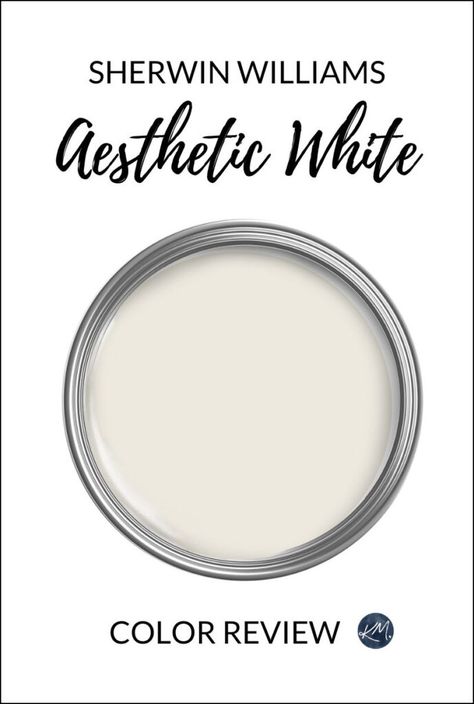 Sherwin Williams Aesthetic White SW 7035: Paint Color Review - Kylie M Interiors Sw 7035 Aesthetic White, Sherman Williams Aesthetic White, Sw Aesthetic White Walls, Moderate White Sherwin Williams, Aesthetic White Paint, Sw Aesthetic White, Aesthetic White Sherwin Williams, Sherwin Williams Aesthetic, Sherwin Williams Aesthetic White