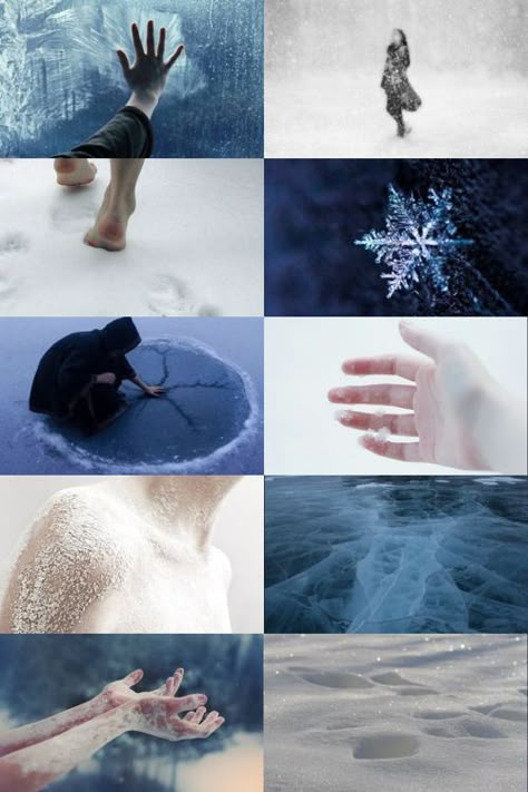 Snow Powers Aesthetic, Khione Aesthetic, Cold Aesthetic, Ice Witch, Ice Aesthetic, Ice Magic, Ice Powers, Elemental Magic, Aesthetic Board