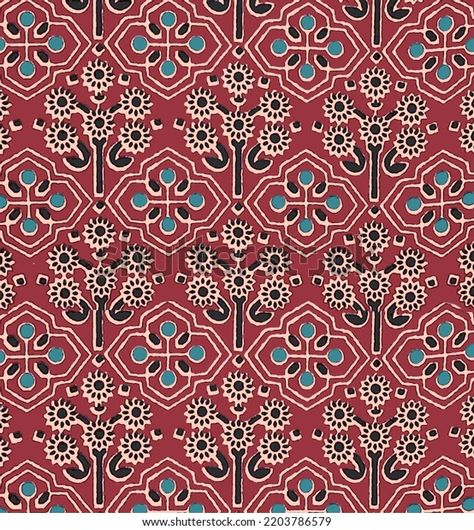 Ajrakh Pattern Block Print Pattern Batik Stock Illustration 2203786579 | Shutterstock Block Print Border, African Batik Fabric, Ajrakh Pattern, Pattern Batik, African American Quilts, Block Print Pattern, Mughal Art Paintings, Ajrakh Prints, Print Design Art