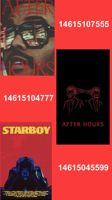 The Weeknd Code Bloxburg, Bloxburg House Poster Codes, Berry Avenue Codes Pictures Rappers, The Weeknd Bloxburg Decal, Decal Bloxburg Codes, Movie Posters Bloxburg Codes, Bloxburg Movie Poster Decals, Bloxburg Band Poster Codes, Poster Decals Bloxburg