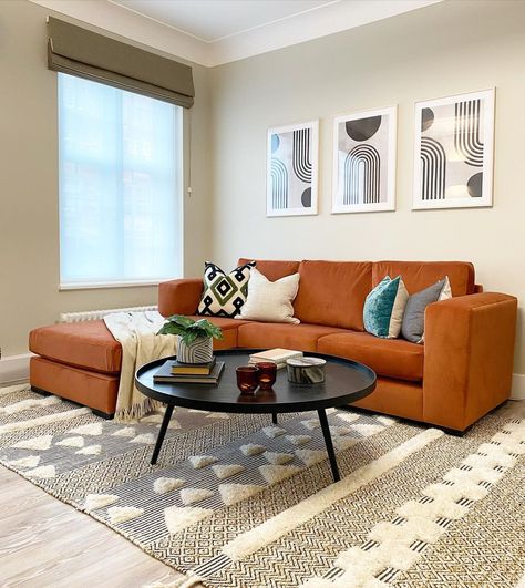 Copper decor living room