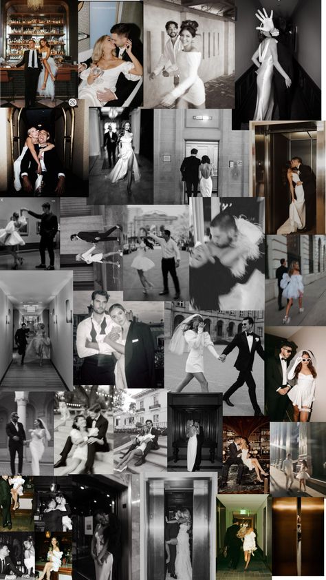 Wedding, vintage aesthetic, hotel, engaged, couples photo shoot, engagement shoot Mob Wife Wedding, Black Tie Wedding Photography, Wedding Fotoshooting Ideas, Unique Wedding Entertainment Ideas, 60s Wedding Aesthetic, Black Aesthetic Wedding, Studio Wedding Photoshoot, Engagement Photos Editorial, 1990s Wedding