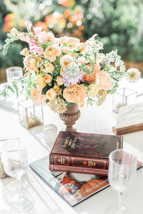 Enchanted Storybook Themed Wedding | Photography by Book Centrepiece Wedding, Wedding Design Board, Storybook Gardens, Romantic Inspiration, Wedding Angels, Book Centerpieces, Wedding Glamour, Storybook Wedding, Wedding Reception Design