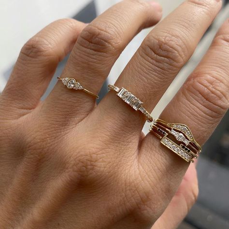 Jennie Kwon Fine Jewelry on Instagram: “Delicate whispers of beauty on the finger.  Handmade with love and care.” Jennie Kwon Ring, Jennie Kwon, Unique Handcrafted Jewelry, Gold Rings Simple, Fine Ring, Stacked Jewelry, Quiet Luxury, Rings Simple, Cute Jewelry