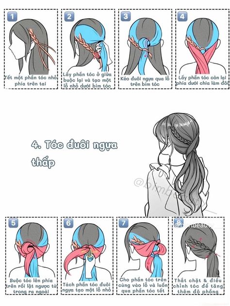 How To Hairstyles Step By Step Easy, Hairstyles With 1 Hair Tie, Cute Japanese Hairstyles Long, Cute Hairstyles For Bangs And Long Hair, Japanese Bangstyle Hair, Lunar New Year Hairstyle, Messy Cute Hairstyles, Low Side Bun Hairstyles, Cute Japanese Hairstyles Short