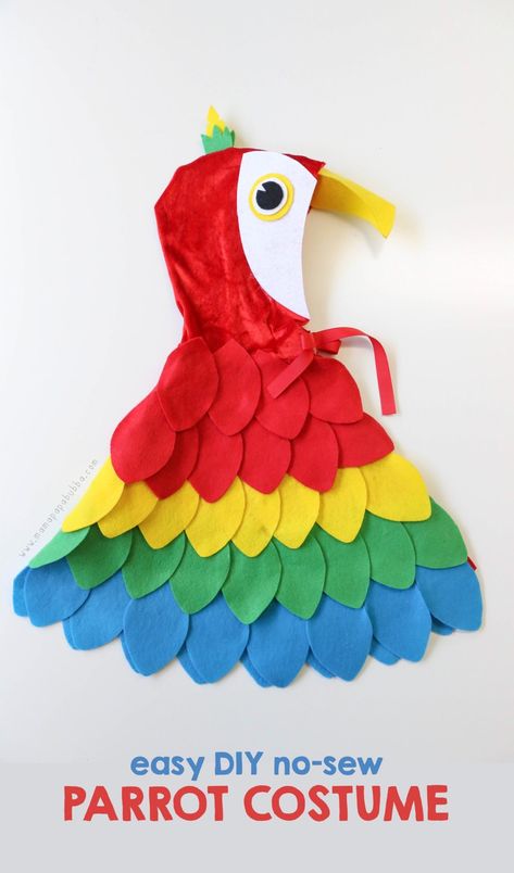 Halcón Parrot Costume Diy, Baby Parrot Costume, Diy Pirate Costume For Kids, Vampire Costume Diy, Homemade Pirate Costumes, Pirate Costume Kids, Pirate Costume Diy, Parrot Costume, First Halloween Costumes