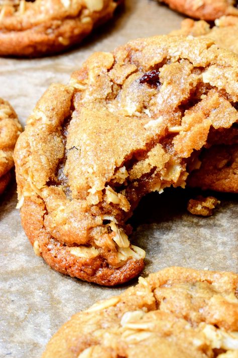 BROWN BUTTER OATMEAL RAISIN COOKIES Bourbon Oatmeal Raisin Cookies, Browned Butter Oatmeal Raisin Cookies, Browned Butter Oatmeal Cookies, Oatmeal Golden Raisin Cookies, Brown Butter Oatmeal Raisin Cookies, Raisin Cookies Old Fashioned, Old Fashion Oatmeal Cookies, Brown Butter Oatmeal Cookies, Spooky Baking