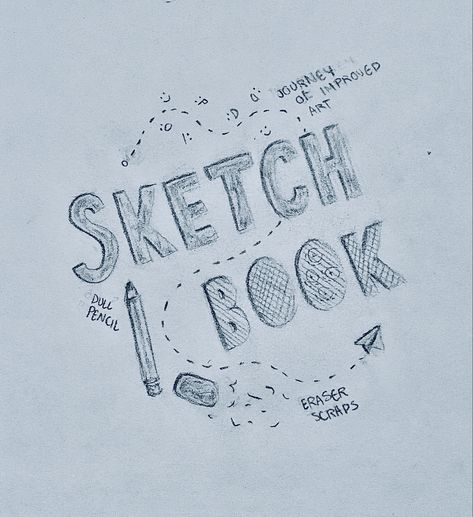 I got a new sketchbook anddddd well every sketchbook needs a title, right? #sketchbook #title Sketch Book Cover Page Design Ideas, Sketchbook Title Ideas, Title Page Sketchbook, Welcome To My Sketchbook Page Ideas, Sketchbook Title Page, Drama Portfolio, Sketchbook First Page Ideas, Book Title Ideas, Scrapbook Sketchbook