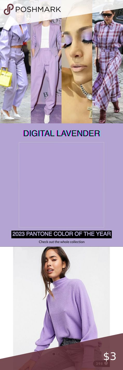 Pantone Color of the Year 2023: DIGITAL LAVENDER in my closet now! Digital Lavender Outfit, Pantone Color 2023 Fashion, Digital Lavender Pantone, 2023 Color Of The Year Fashion, Color Of The Year 2023 Pantone, Digital Lavender Fashion, Pantone Color Of The Year 2023, Digital Lavender Color, Digital Lavender