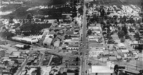 Here's a great photo of Garden Grove about 1930, provided by Doug McIntosh . We're looking north through downtown in this shot. Note the P... Garden Grove California, Ca History, Garden Grove, Historic Photos, Orange County California, Huntington Beach, Laguna Beach, Historical Society, Anaheim