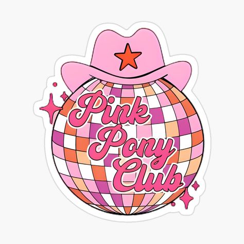 Get my art printed on awesome products. Support me at Redbubble #RBandME: https://www.redbubble.com/i/sticker/Pink-Pony-Club-Chappell-roan-by-xpressapparels/164144039.EJUG5?asc=u Pink Pony Club Aesthetic, Pink Stickers Printable, Printable Anime Stickers, Butterfly Stickers Printable, Animal Stickers Printable, Birthday Stickers Printable, Coffee Stickers Printable, Printable Aesthetic Stickers, Cute Animal Family