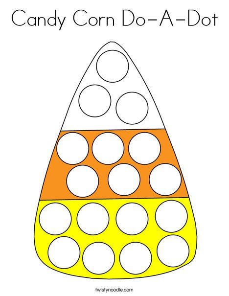 Candy Corn Do-A-Dot Coloring Page - Twisty Noodle Candy Corn Fine Motor Activities, Candy Corn Activity Preschool, Trick Or Treat Activities For Toddlers, Candy Corn Counting Preschool, Candy Corn Art Preschool, Candy Corn Activities For Toddlers, Preschool Candy Corn Activities, Candy Corn Crafts For Toddlers, Candy Corn Coloring Page