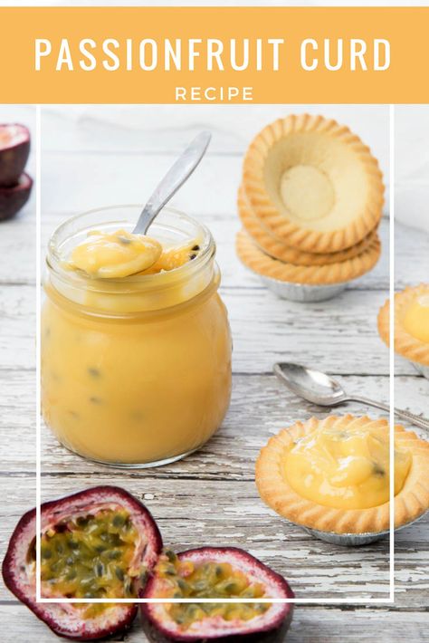 Passionfruit Butter, Scones Cream, Passionfruit Curd, Curd Cake, Easy Lemon Curd, Passion Fruit Curd, Passionfruit Recipes, Jam Recipes Homemade, Lemon Curd Recipe