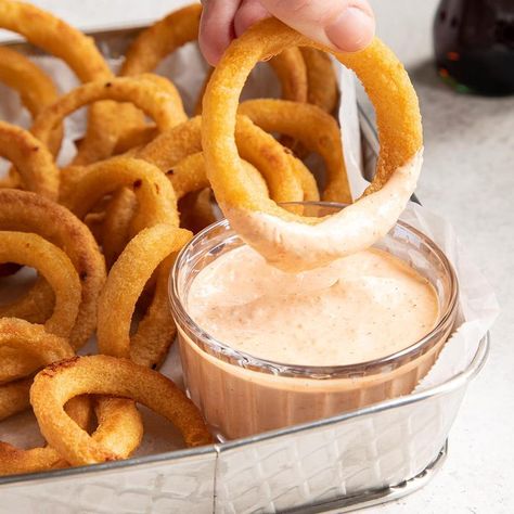 Copycat Blooming Onion Sauce Onion Ring Sauce, Blooming Onion Sauce, Onion Ring, Blooming Onion, Onion Sauce, Potluck Recipes, Onion Rings, Taste Of Home, Sauce Recipe