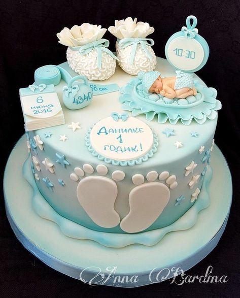 Gateau Baby Shower Garcon, Torturi Baby Shower, Baby Boy Cupcakes, Christening Cake Boy, Baby Reveal Cakes, Baby Shower Cake Designs, Half Birthday Cakes, Baby First Birthday Cake, Idee Babyshower