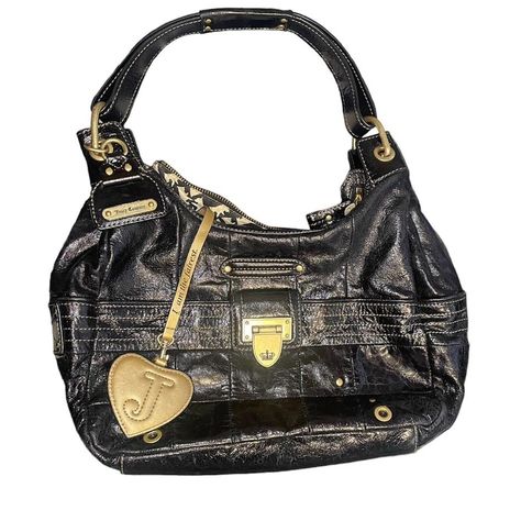 VINTAGE Leather Juicy Couture shoulder bag

Juicy... - Depop Black Juicy Couture Bag, Juicy Couture Bags Vintage, Juicy Couture Bags 2000s, Cute Juicy Couture Bags, Juicy Couture Crossbody Bag, Juicy Couture Bags Black, Vintage Purse, Gold Details, Juicy Couture