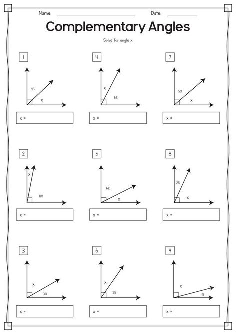 mathematics worksheets 7th Grade Math Worksheets Free Printable, 6th Grade Math Worksheets Free Printable, 7th Grade Worksheets Free Printable, Grade 7 Math Worksheets, Angles Math Activity, 8th Grade Worksheets, 10th Grade Geometry, Grade 7 Math, Grade 8 Math