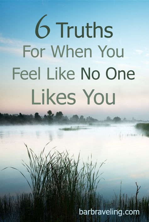 Do you ever feel like no one likes you? Often we believe lies that make us feel that way. Here are 6 lies and 6 truths that will help. No One Likes Me, Bible Teaching, Bible Study Help, Christian Relationships, About Jesus, Encouraging Scripture, Daughters Of The King, Truth Hurts, Bible Studies