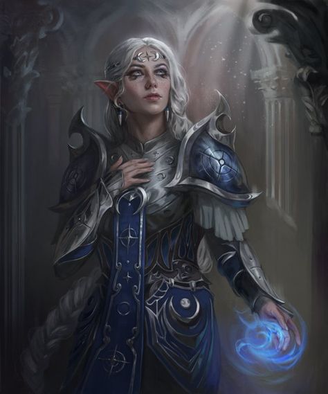 Bella Bergolts on X: "Faolin, cleric of Selune 🌛 https://t.co/mX5dxzpdTd" / X Pathfinder Rpg Characters, Dnd Paladin, Moon Elf, Dnd Elves, Elf Warrior, Elf Characters, Female Elf, Concept Art Character, Dungeons And Dragons Characters