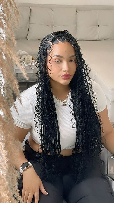 Hairstyle Black Hair, Black Hair Types, Black Kids Braids Hairstyles, Goddess Braids Hairstyles, Perfect Hairstyle, Braided Hairstyles For Teens, Cute Box Braids Hairstyles, Protective Hairstyles Braids, Long Hair Color