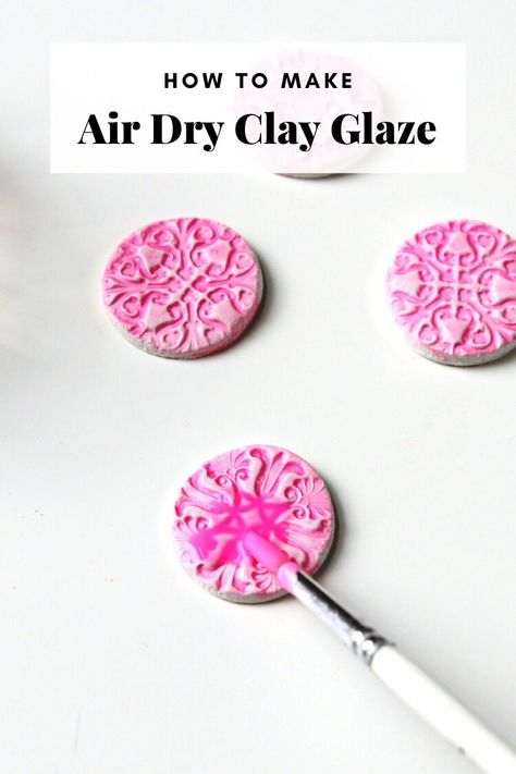 Air Dry Clay Glaze, Homemade Glaze, Clay Glaze, Homemade Clay, Clay Magnets, Diy Air Dry Clay, Air Dry Clay Projects, Clay Crafts Air Dry, Collaborative Art