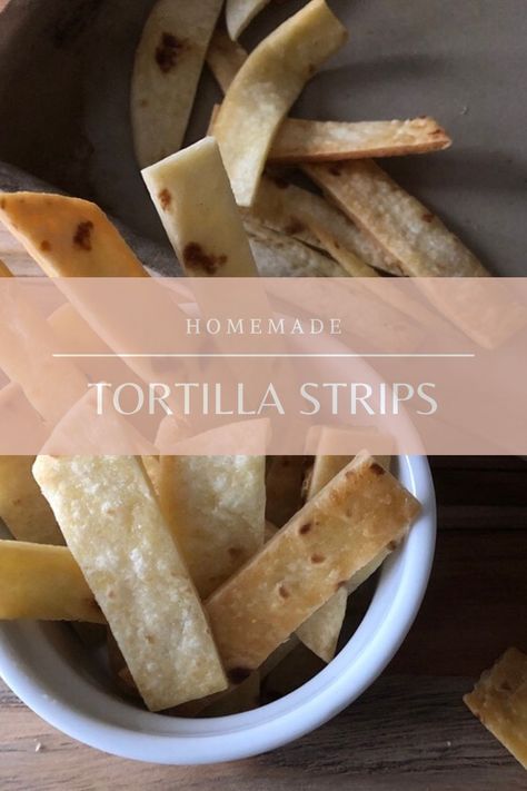 Homemade Tortilla Strips Homemade Tortilla Strips, Homemade Flour, Homemade Tortilla, Tortilla Strips, Small Pizza, Homemade Flour Tortillas, Flour Tortilla, Low Carb Low Sugar, Homemade Tortillas