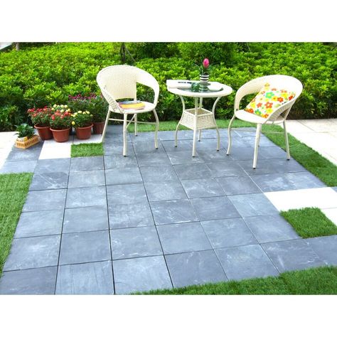 stone deck tile Stone Deck, Backyard Getaway, Outdoor Deck Tiles, Grant Hill, Pavers Backyard, Outdoor Paving, Interlocking Deck Tiles, Deck Tiles, Casual Furniture