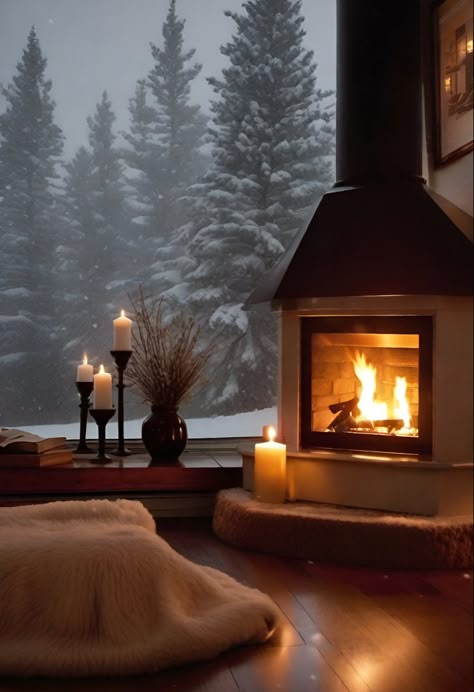 Winter Vibes, Decoration Inspiration, Cozy Cabin, Cozy Room, Winter Aesthetic, Cabins In The Woods, Winter House, Cozy Space, Cozy Winter