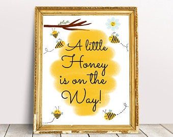 A little honey is on the way | Etsy Bee Birthday Decorations, Bee Themed Birthday Party, Bee Theme Party, Bee Gender Reveal, Bee Birthday Party, Baby Shower Yellow, Mommy To Bee, Bumble Bee Baby Shower, Baby Shower Tags