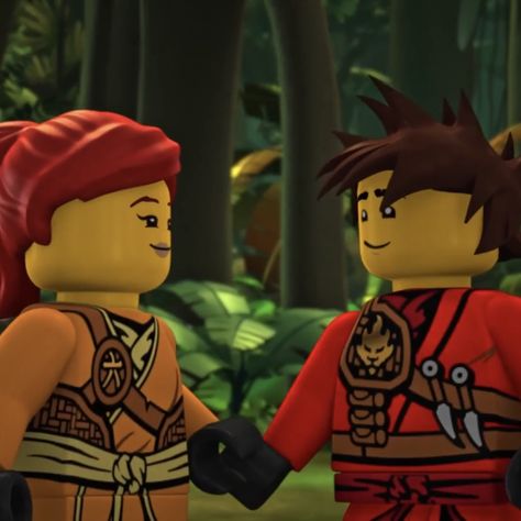 Lego Ninjago Matching Pfp For 3, Lego Ninjago Matching Icons, Ninjago Kai X Skyler, Kai X Skylor Ninjago, Kailor Ninjago, Ninjago Kai And Skylor, Kai And Skylor, Ninjago Matching Pfp Cole And Kai, Ninjago Kailor