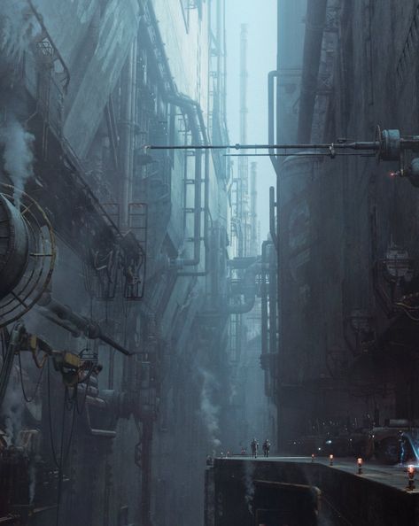 Jama Jurabaev, Sci Fi Landscape, Sci Fi Environment, Arte Punk, Industrial Architecture, Landscape Concept, Cyberpunk City, Magical Art, Fantasy Setting