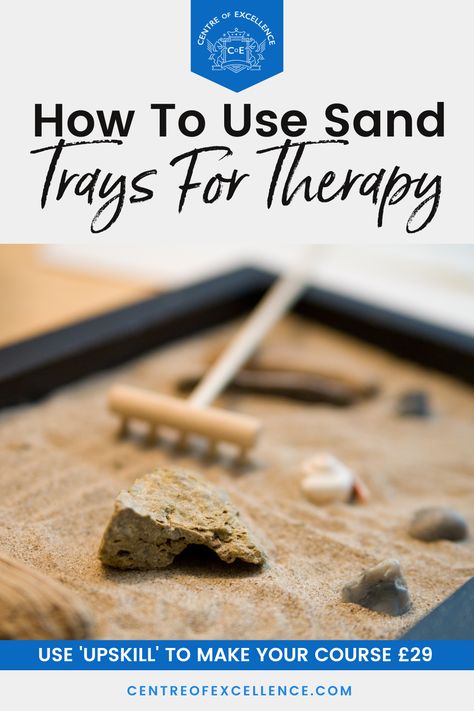 USE 'UPSKILL' TO MAKE YOUR COURSE £29 - Are you looking for new counselling techniques? Learn the ins and outs of sand tray therapy through this online course. Explore sand tray therapy ideas for sensory play, DIY sand tray therapy ideas, sand tray therapy prompts, and more. Click here to start your course today. Sand Tray Therapy Ideas, Sandtray Therapy Ideas, Diy Sand Tray, Sand Tray Ideas, Counselling Techniques, Therapy Prompts, Sandplay Therapy, Sandtray Therapy, Sand Therapy