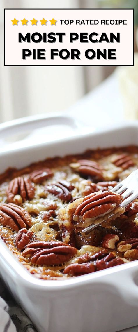 Image for Pecan Pie For One Gf Pecan Pie, Pecan Pie For One, Crustless Pecan Pie Recipe, Crustless Pecan Pie, Easy Pecan Pie Recipe, Pecan Pie Easy, Pecan Pie Filling, Pie Filling Recipes, Slice Of Heaven