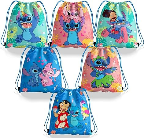 Nuwontun 12 Pieces Stitch Candy Drawstring Bag Drawstring Goodie Favor Bags for Kids Lilo ＆ Stitch Birthday Party Decorations(10.6 x 13.3 Inch) Stitch Slumber Party Ideas, Lilo And Stitch Birthday Party Favors, Stitch Party Favor Ideas, Lilo And Stitch Goodie Bags, Stitch Party Decorations Ideas, Stitch Birthday Party Favors, Lilo And Stitch Party Favors, Stitch And Angel Birthday Party Ideas, Stitch Birthday Ideas