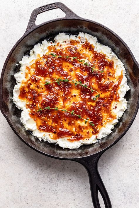 Goat Cheese Dips, Warm Goat Cheese Dip, Hot Honey Goat Cheese, Recipes Goat Cheese, Baked Goat Cheese Dip, Goat Cheese Dip Recipes, Sour Cherry Jam, Goat Cheese Dip, Toasted Crostini