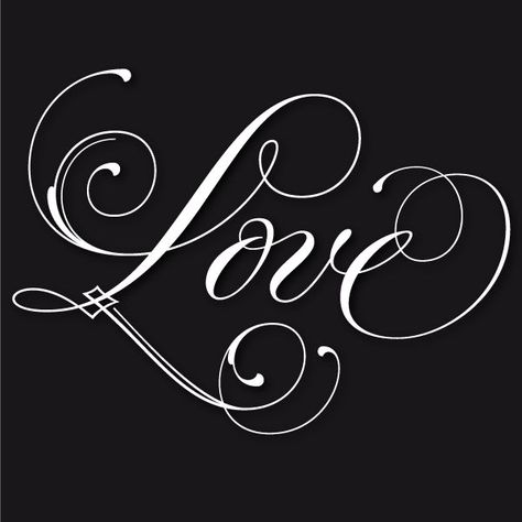 Love in calligraphy Different Fonts For Tattoos, Best Calligraphy Fonts, Calligraphy Tattoo Fonts, Valentine Font, Fancy Writing, Romantic Fonts, Calligraphy Tattoo, Calligraphy Words, Tattoo Lettering Fonts