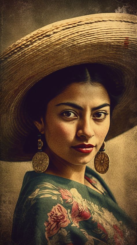 Step into a world of enchantment with our collection of traditional vintage Mexican women portraits. Discover their captivating stories and be transported to a bygone era. Join us now Mexican Art Traditional, Vintage Mexican Art, Hand Painted Photographs, Smiling Person, Traditional Portrait, Latina Art, Mexican Wall Decor, Dimitra Milan, Rock Quarry