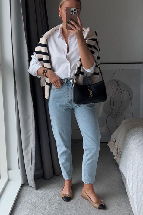 Mom Jeans Outfit, Casual Chique, Bag Chanel, Office Outfits Women, Business Casual Outfits For Work, Neue Outfits, Elegante Casual, Mode Casual, Looks Street Style