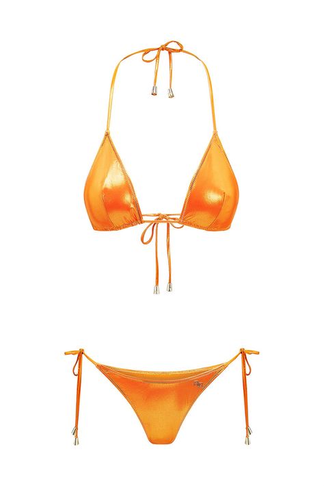 Metallic Orange, Cute Pjs, Orange Swimsuit, Digital Closet, Spring Outfits 2022, Liquid Metal, Cute Bathing Suits, Outfits 2022, Cute Bikinis