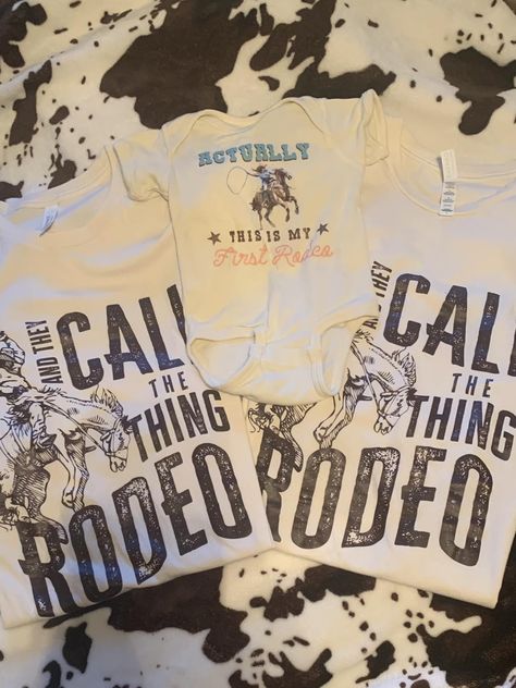 My FIRST rodeo! 🐎🤠 Need shirts to match a party theme? I’m your girl! #custom #Smallbusiness #crafting #RolenOutWest #supportsmallbusiness #supportingadream #myfirstrodeo #rodeoshirts #theycallthethingrodeo #rodeo #rodeobdayparty #firstbirthday #customshirts #birthdayshirts My First Rodeo, 3rd Birthday Party, First Rodeo, Wright Brothers, Rodeo Shirts, Music Fest, 3rd Birthday Parties, Your Girl, Bday Party