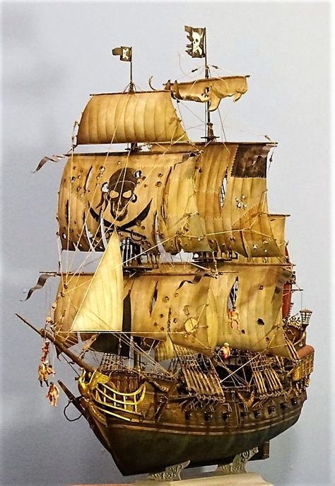 Trip Journal, Pirate Ship Model, Pirate Ship Art, Model Sailing Ships, Navi A Vela, Model Ship Building, Pirate Ships, Old Sailing Ships, Battle Armor