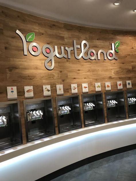 Yogurtland Irvine, Barranca Frozen Yogurt Shop Aesthetic, Yogurt Land, High School Jobs, Minimalist Cafe, Froyo Shop, Frozen Yogurt Shop, Yogurt Shop, Yogurt Ice Cream, Ice Cream Shop