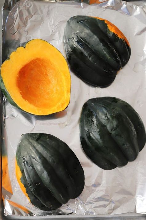 How To Roast Squash | The Carefree Kitchen How To Roast Squash, Acorn Squash In Oven, Roast Acorn Squash, Acorn Squash Baked, Squash In Oven, Roast Squash, Dessert Recipes Crockpot, Acorn Squash Recipe, Springtime Recipes