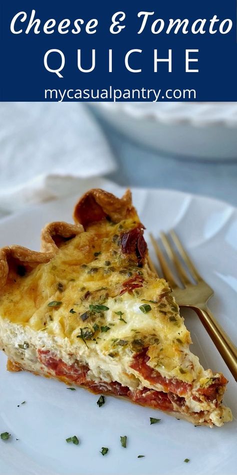 Tomatoes And Goat Cheese, Goat Cheese Quiche, Cheese Quiche Recipe, Easy Chicken Pot Pie Recipe, Tomato Quiche, Savory Breakfast Recipes, Cheese And Tomato, Quiche Recipes Easy, Easy Chicken Pot Pie